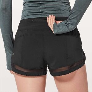 Black lululemon running shorts